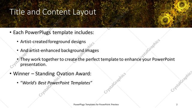 Title and Content presentation slide layout