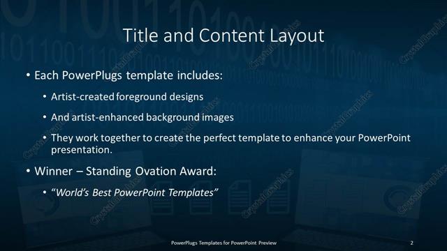 Title and Content presentation slide layout