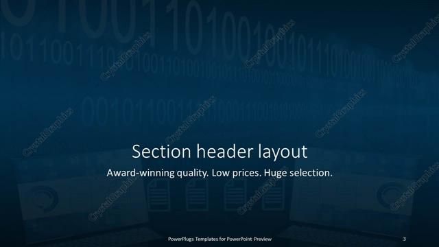 Section Header presentation slide layout