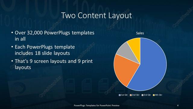 Two Content presentation slide layout