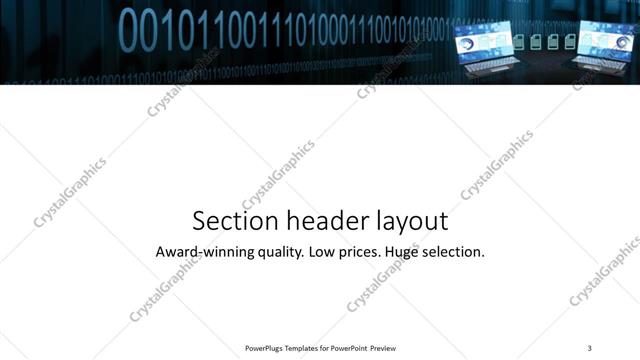 Section Header presentation slide layout