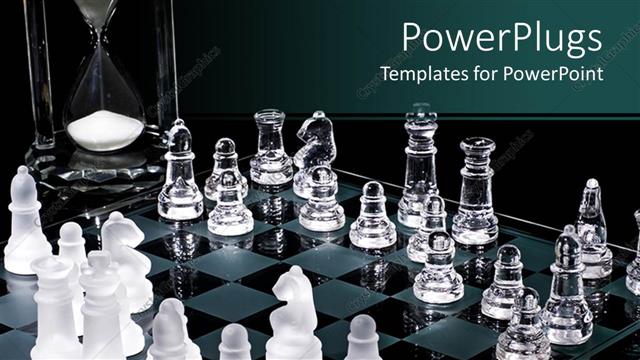  Presentation with timer - Two opposite players of the chess with timer background