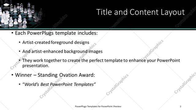 Title and Content presentation slide layout
