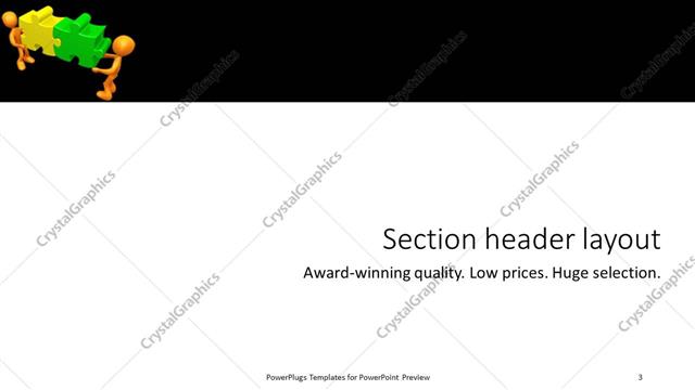 Section Header presentation slide layout