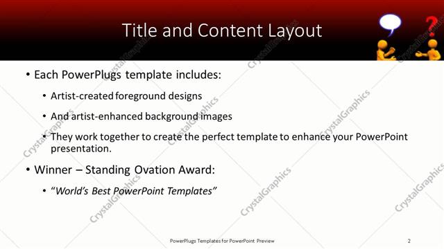 Title and Content presentation slide layout