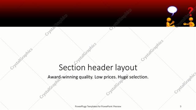 Section Header presentation slide layout