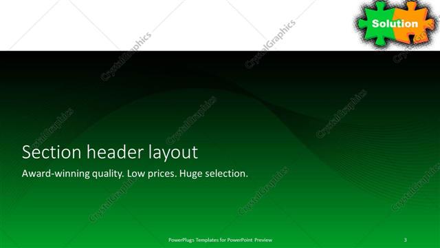 Section Header presentation slide layout