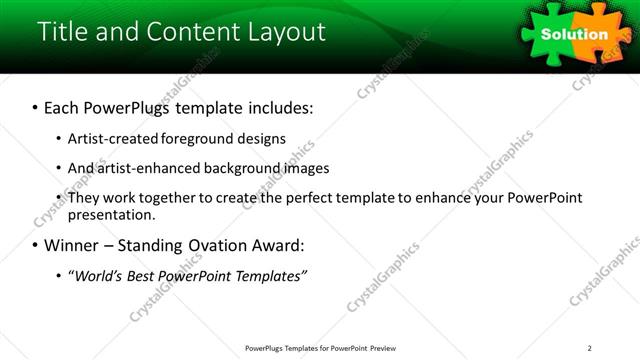 Title and Content presentation slide layout