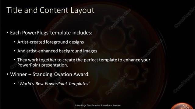 Title and Content presentation slide layout