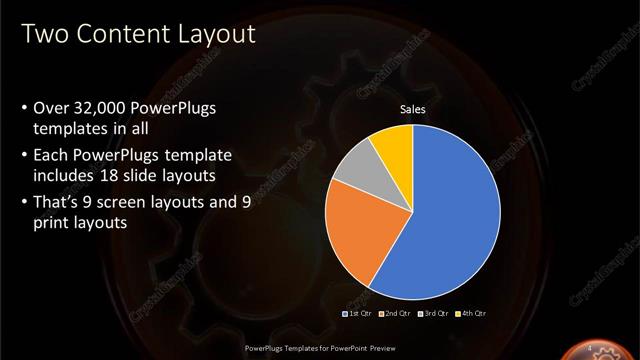 Two Content presentation slide layout