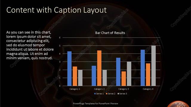 Content with Caption presentation slide layout
