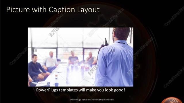 Picture with Caption presentation slide layout