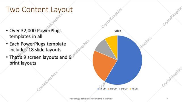 Two Content presentation slide layout