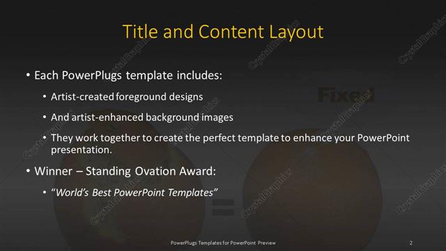 Title and Content presentation slide layout