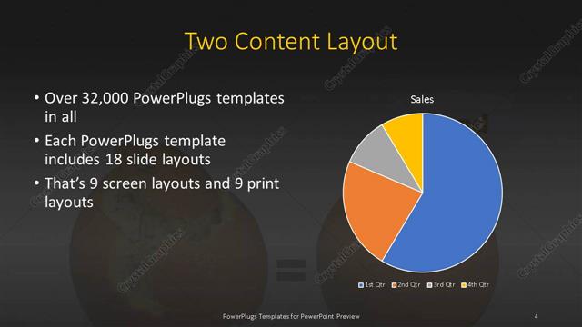 Two Content presentation slide layout