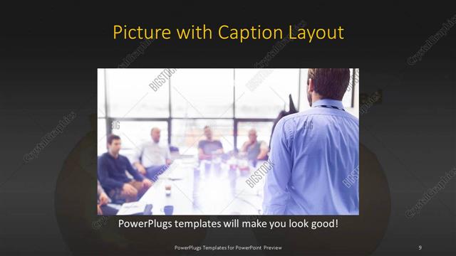 Picture with Caption presentation slide layout