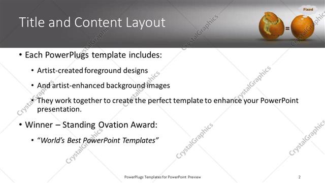 Title and Content presentation slide layout