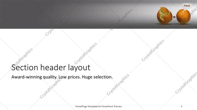 Section Header presentation slide layout