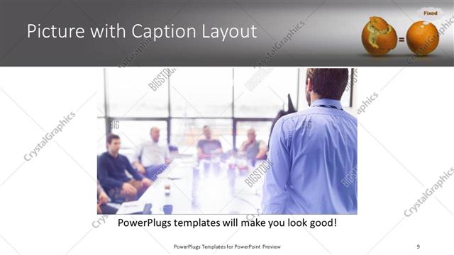 Picture with Caption presentation slide layout