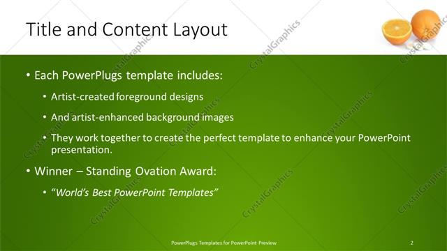 Title and Content presentation slide layout