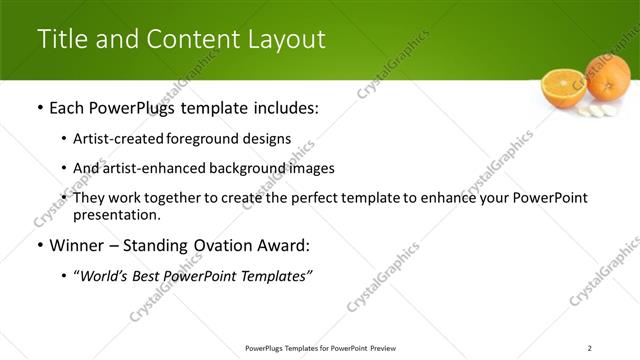 Title and Content presentation slide layout