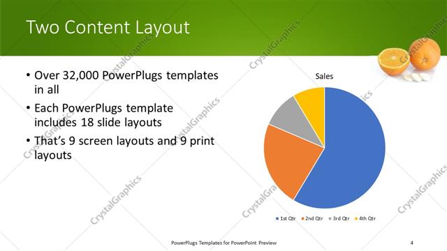 Two Content presentation slide layout