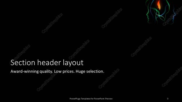 Section Header presentation slide layout