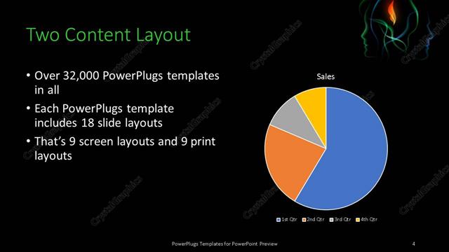 Two Content presentation slide layout