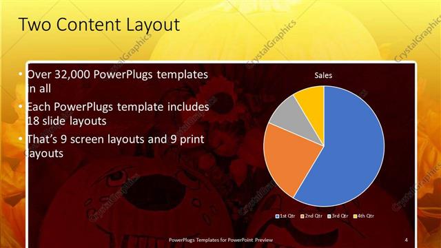 Two Content presentation slide layout