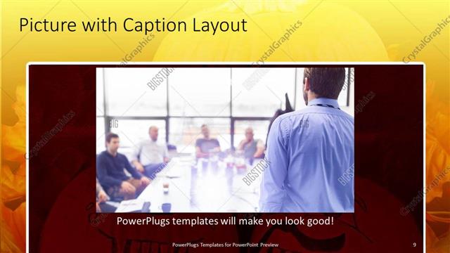 Picture with Caption presentation slide layout