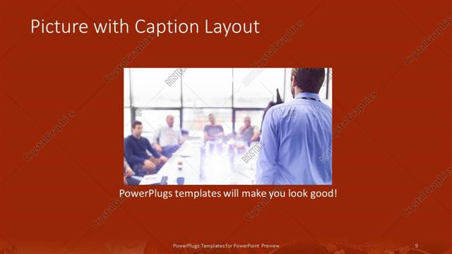 Picture with Caption presentation slide layout