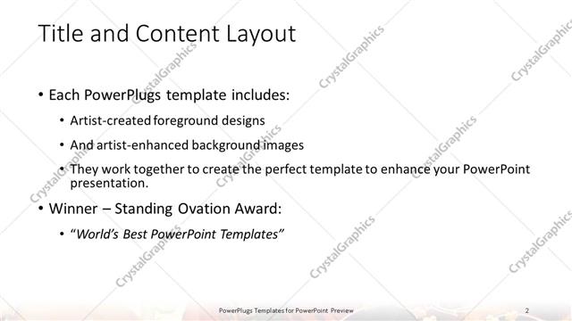 Title and Content presentation slide layout