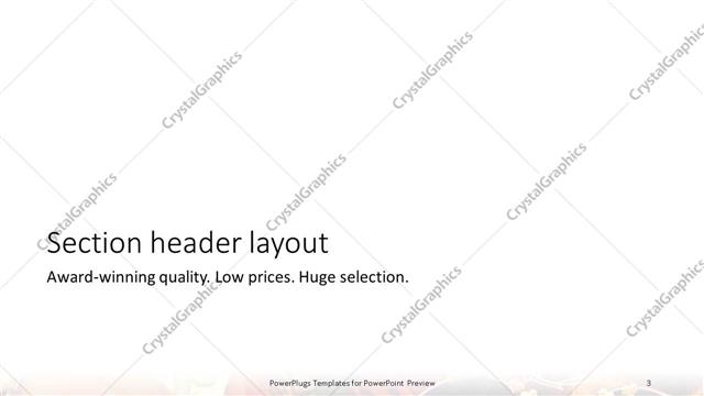 Section Header presentation slide layout