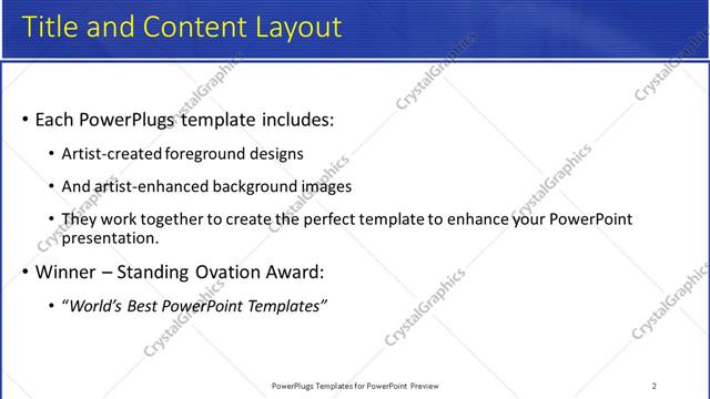 Title and Content presentation slide layout