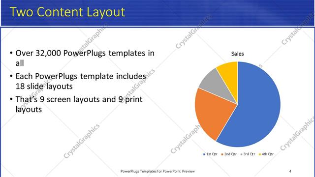 Two Content presentation slide layout
