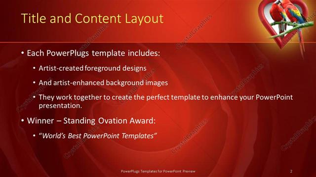 Title and Content presentation slide layout