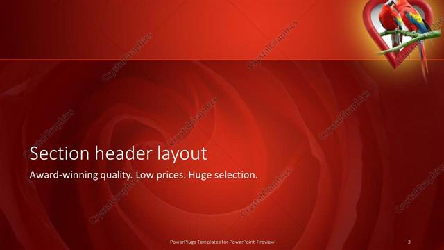 Section Header presentation slide layout