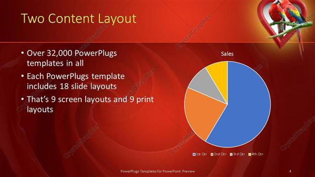 Two Content presentation slide layout