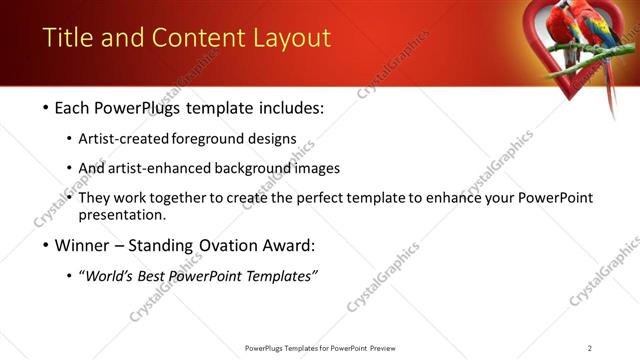 Title and Content presentation slide layout