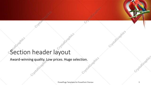 Section Header presentation slide layout