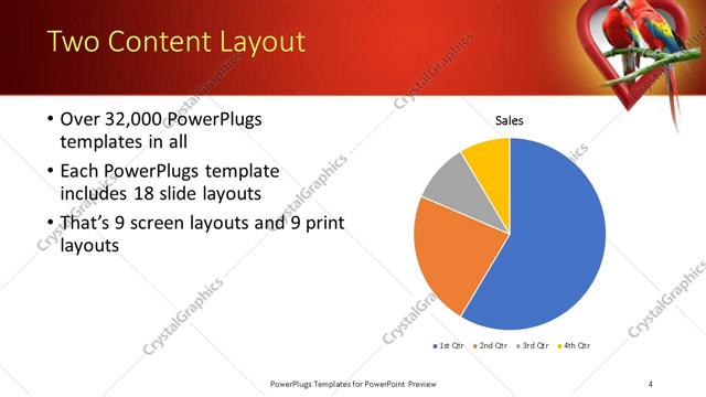 Two Content presentation slide layout