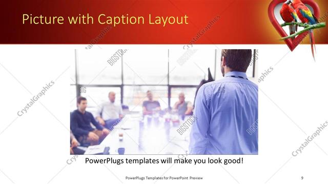 Picture with Caption presentation slide layout