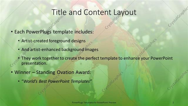 Title and Content presentation slide layout