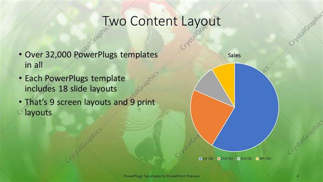 Two Content presentation slide layout