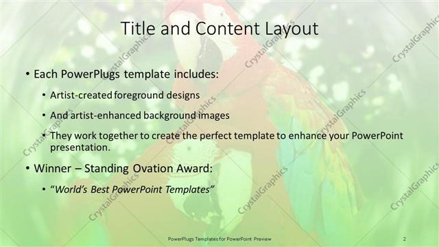 Title and Content presentation slide layout