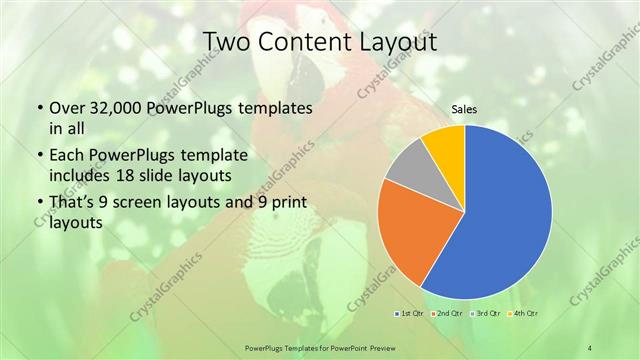 Two Content presentation slide layout