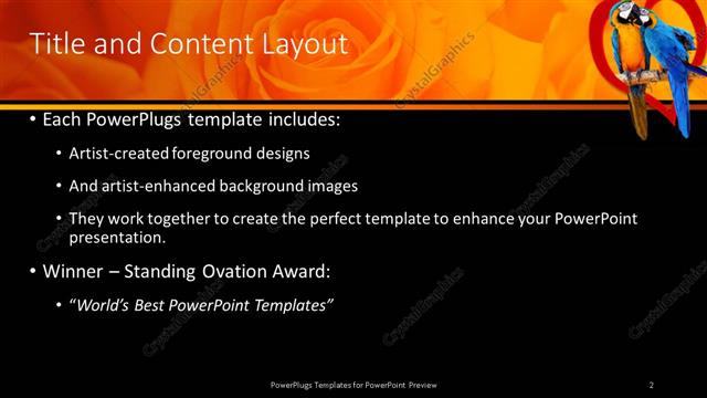 Title and Content presentation slide layout