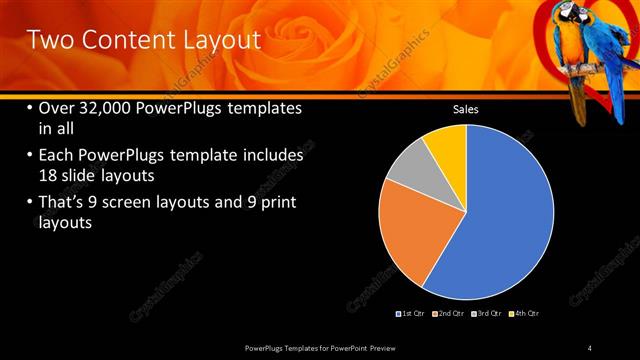 Two Content presentation slide layout