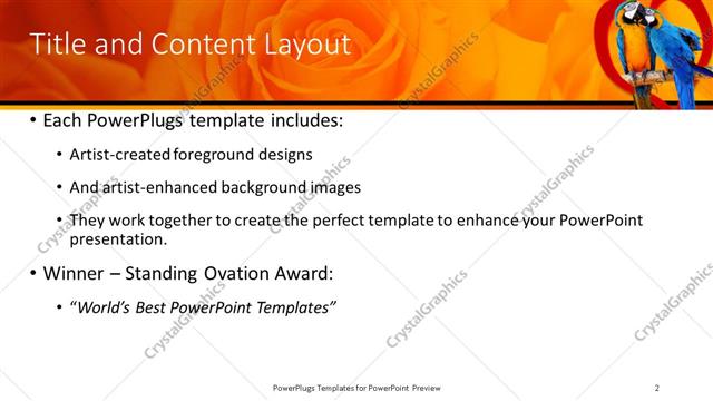 Title and Content presentation slide layout