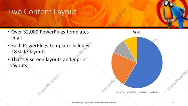 Two Content presentation slide layout